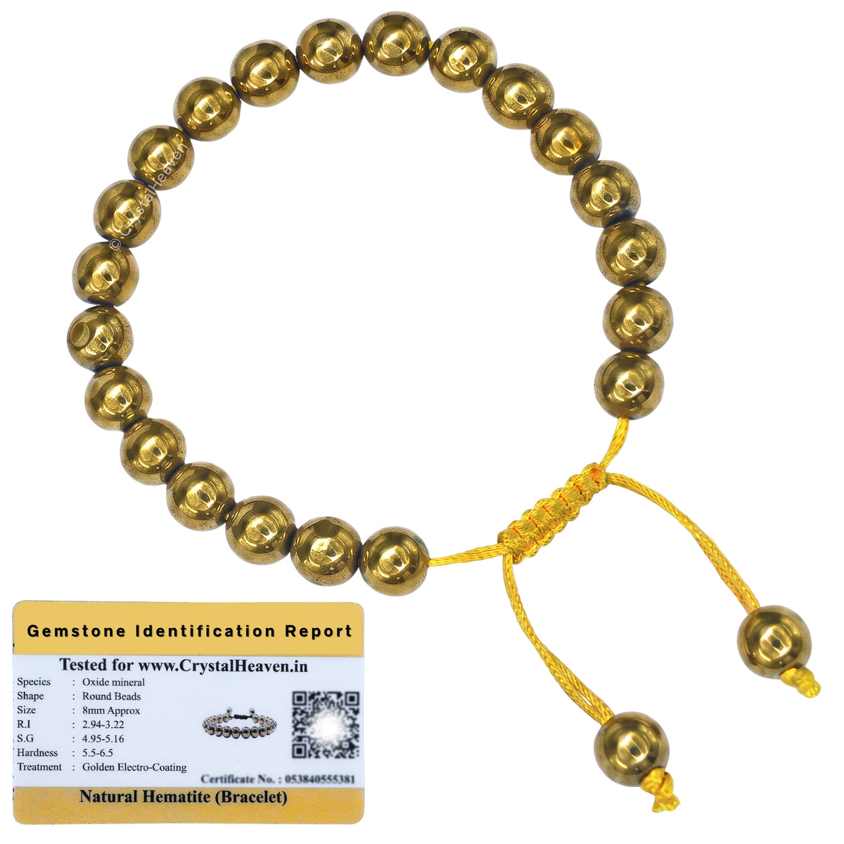 Golden Hematite Bracelet (Adjustable)