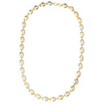 Crystal Quartz Sphatik Mala Necklace (Gold Chain)