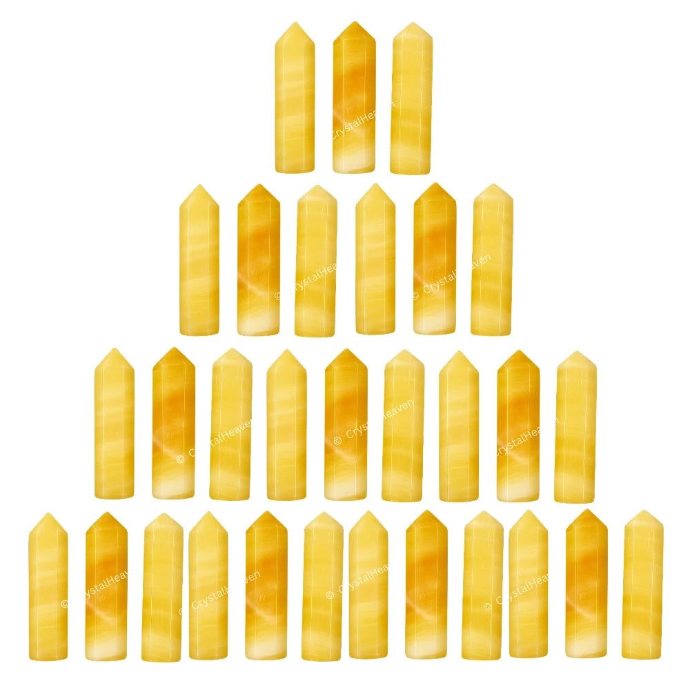 Yellow Calcite Pencil Points (Set of 3)
