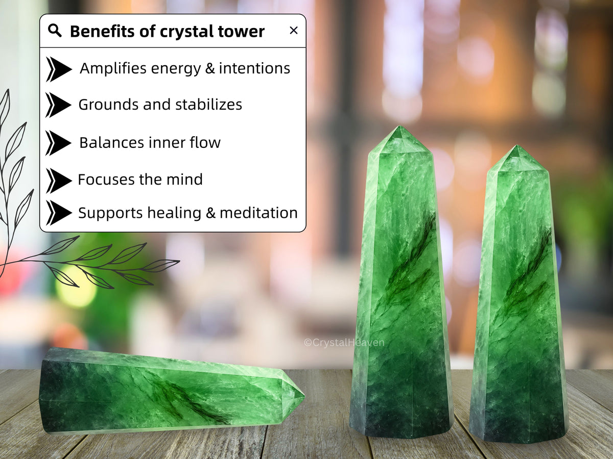 Green Fluorite Tower (3" to 4" inch) 