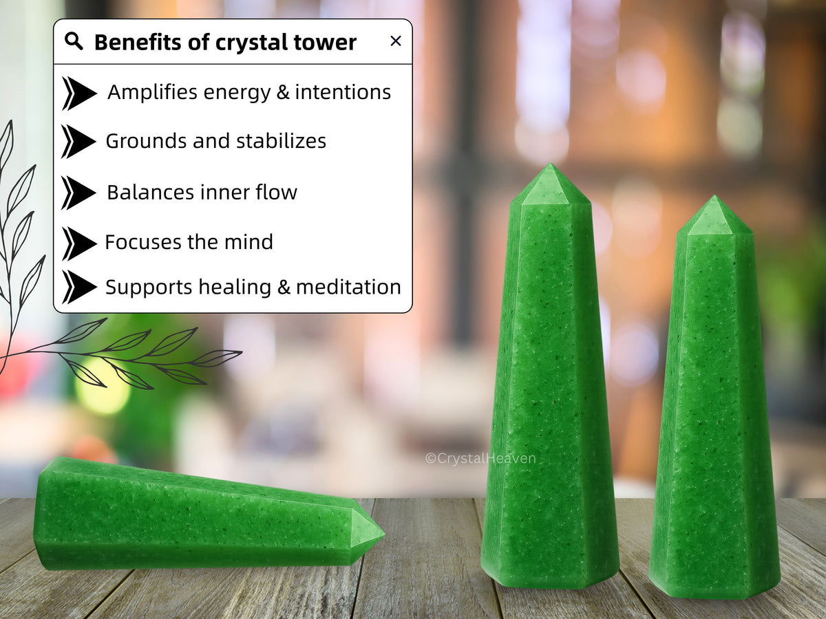 Green Strawberry Quartz Crystal Tower (2" to 3" inch) 