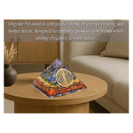 7 Chakra Orgone Pyramid (Chakra Flower Of Life)