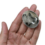 Black Rutilated Quartz Palm Stone