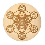 Chakra Metatron Cube Sacred Geometry Wall Art Cum Crystal Grid (6 Inch)