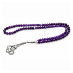 Amethyst Crystal Tasbih (Silver)