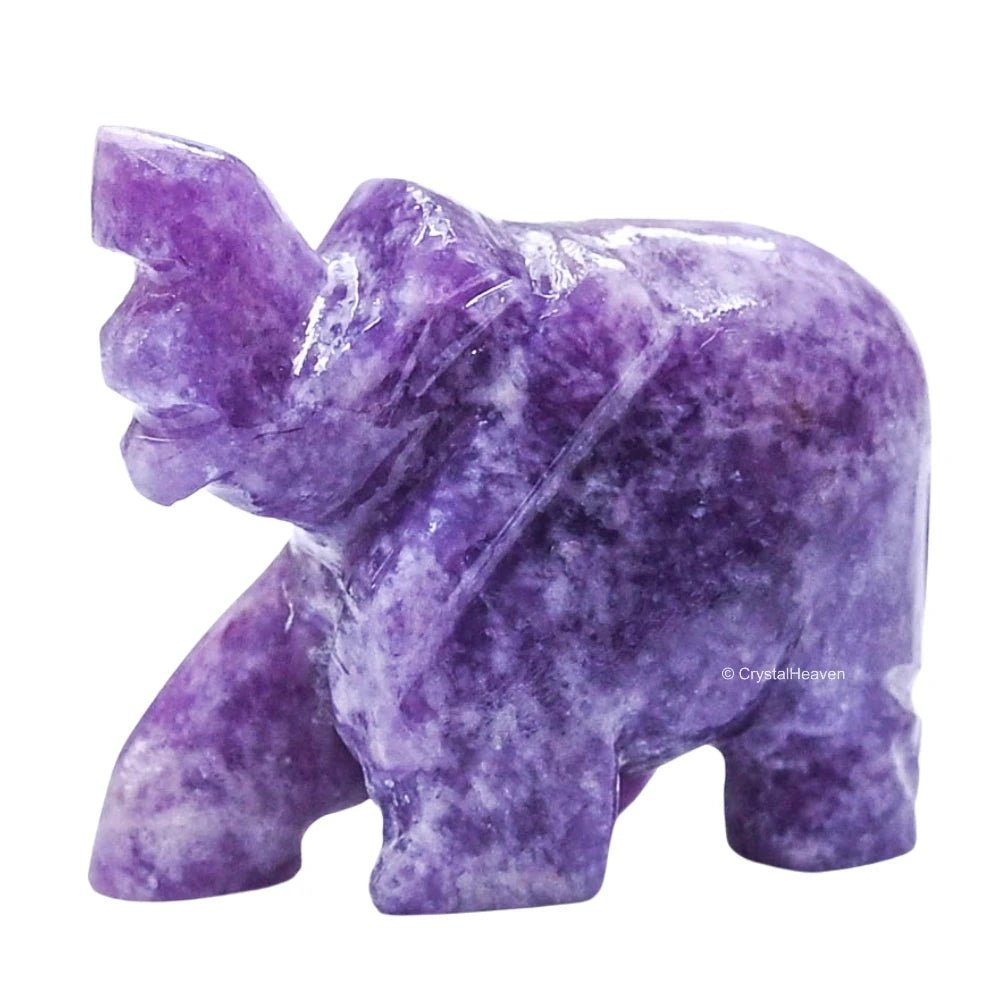 Lepidolite Crystal Elephant