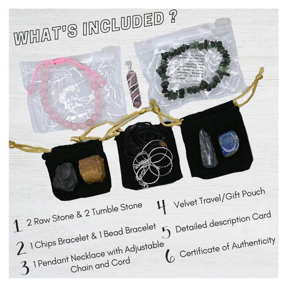 Taurus Healing Crystals and Stones Premium Set