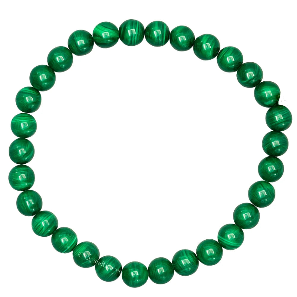 Malachite Healing Crystal Bracelets - 6mm Beads