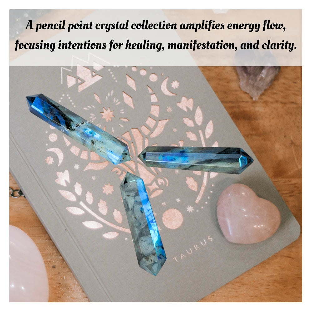 Labradorite Pencil Points (Double Terminated) (Set of 3)