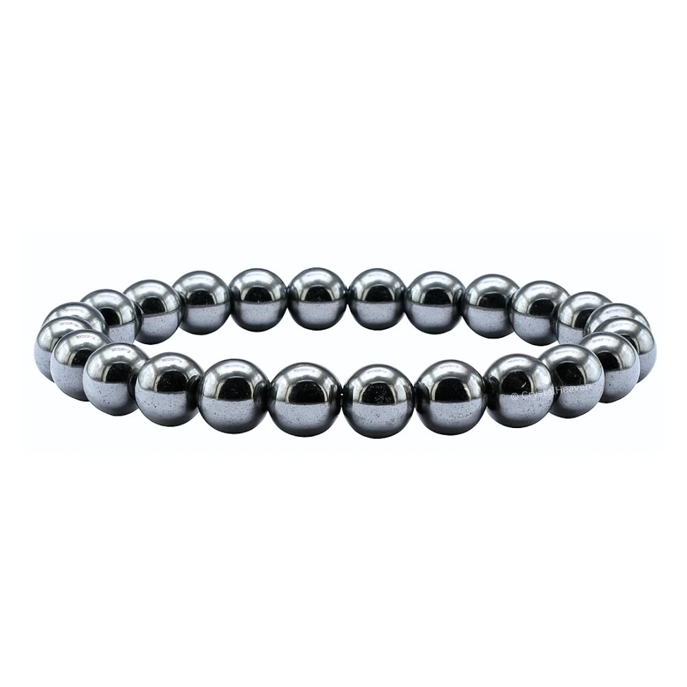 Silver Hematite Bracelet (Elastic)