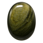 Golden Sheen Obsidian Palm Stone