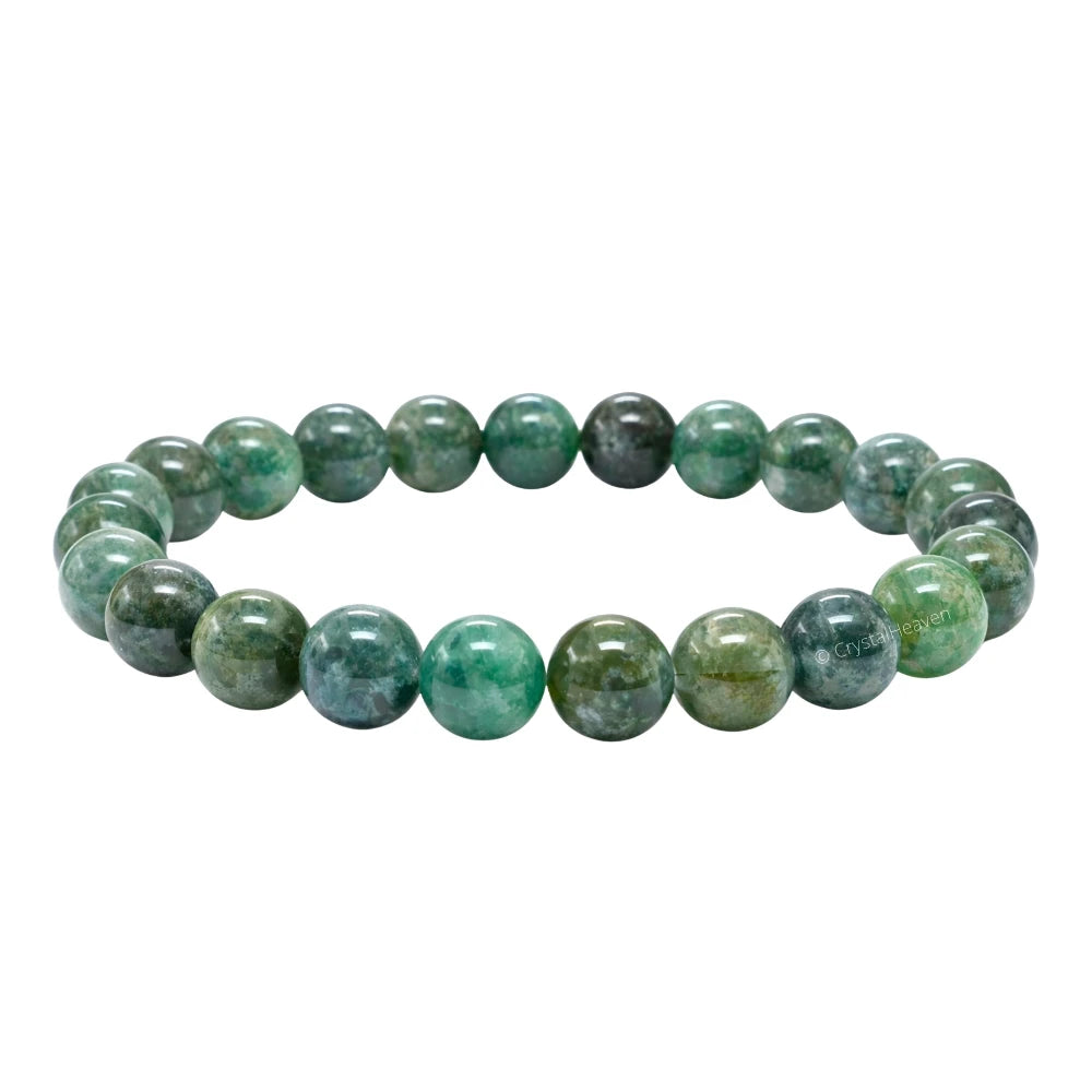 Moss Agate Bracelet (Elastic)