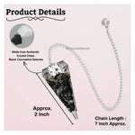 Black Tourmaline Selenite Crystal Orgone Pendulum