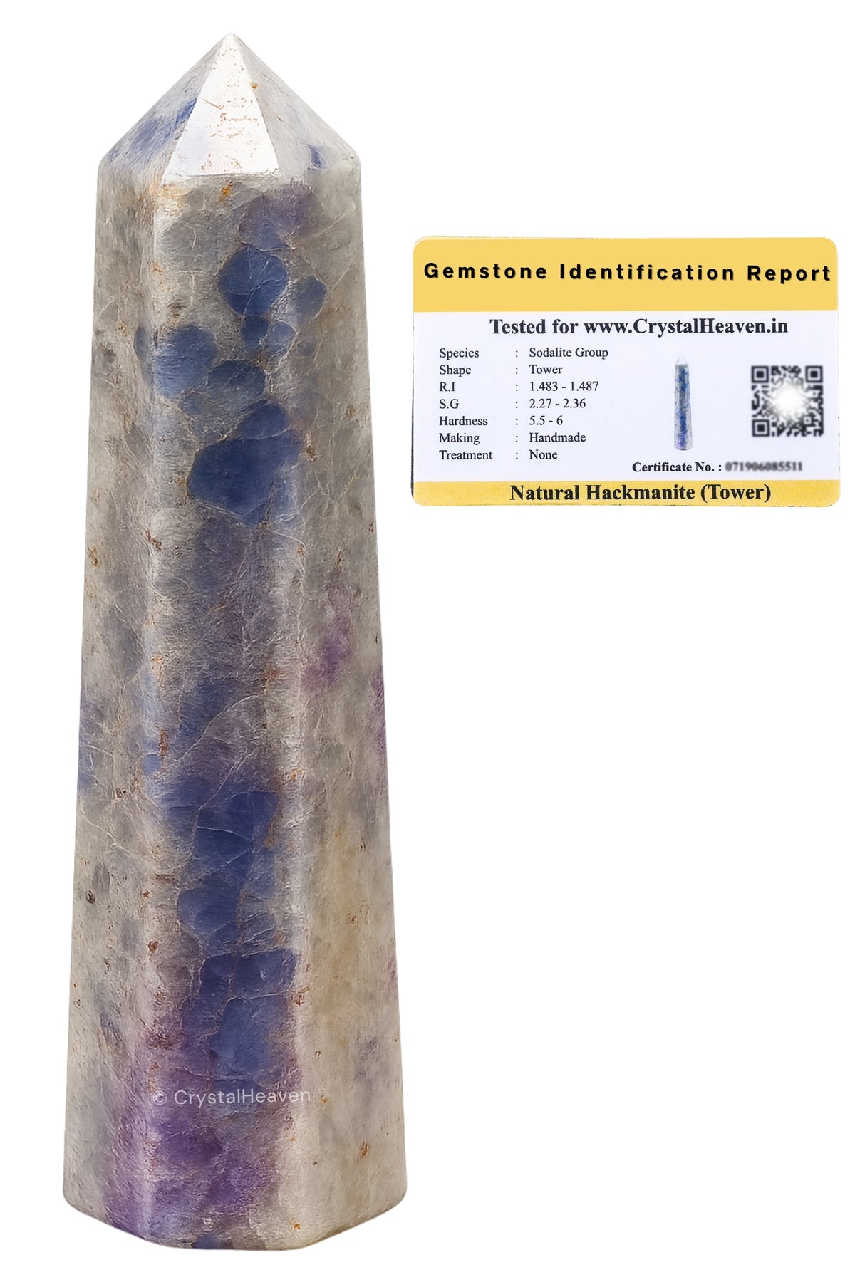Hackmanite Crystal Tower (2" to 3" inch)
