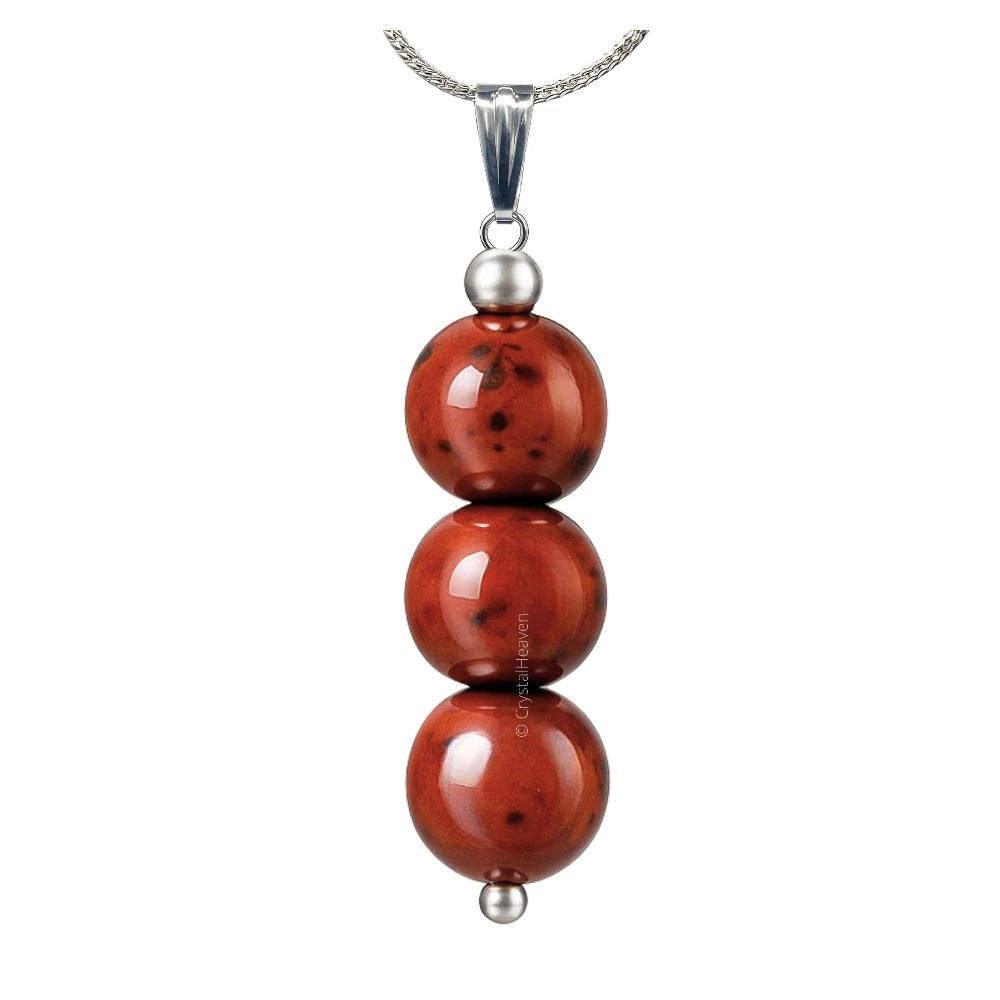 Mahogany Obsidian Crystal Bead Necklace (Silver)