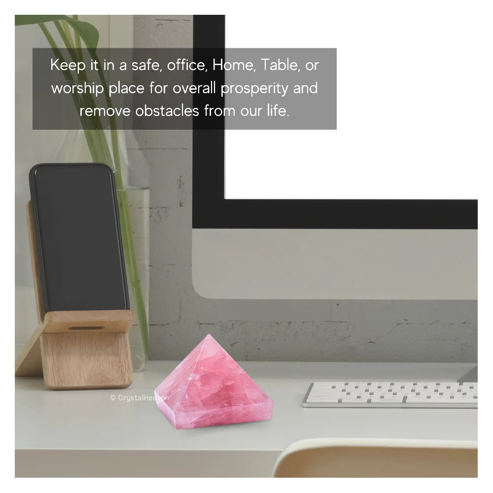 Star Rose Quartz Pyramid (1.5 Inch)