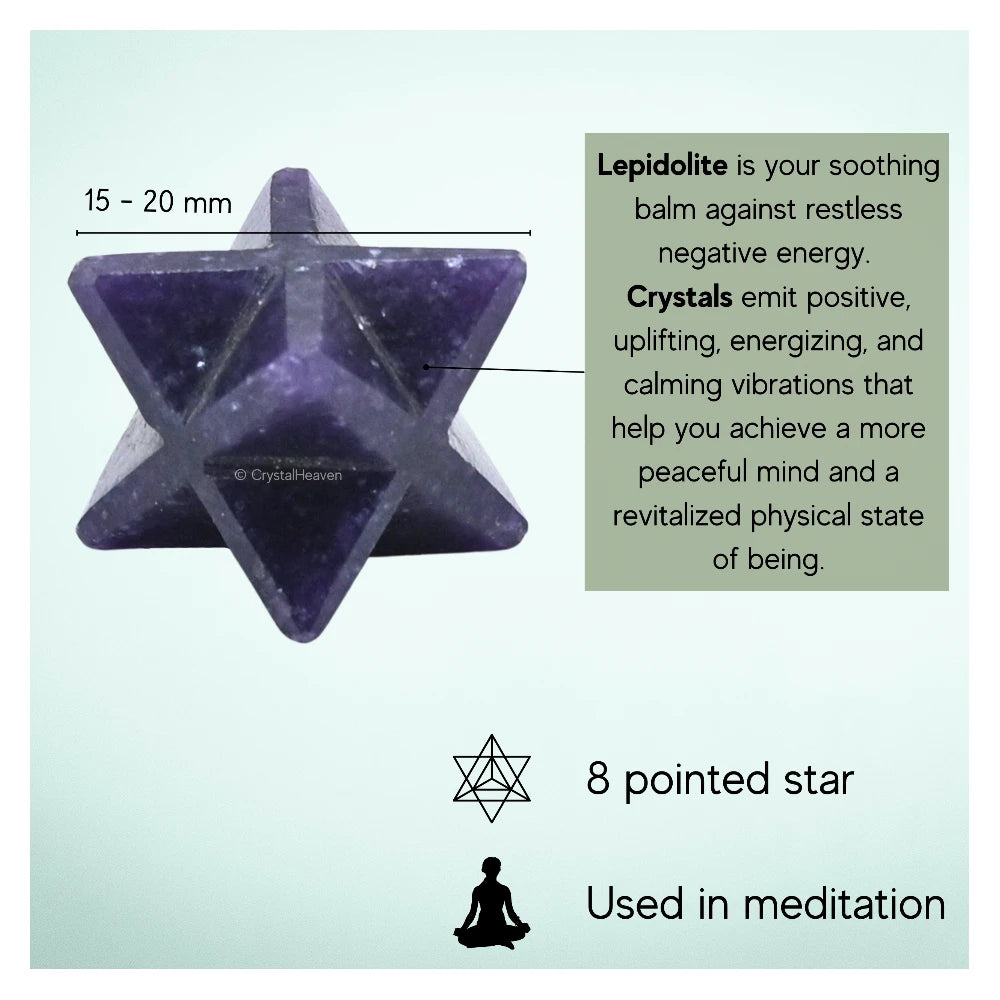 Lepidolite Crystal Merkaba (15-20 mm)