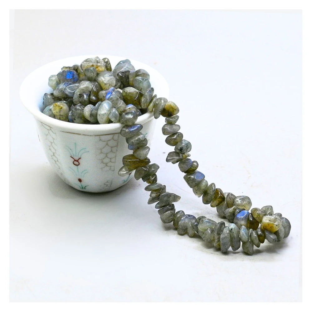 Labradorite Chips - Pre Drilled