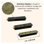 Gold Sheen Obsidian Pencil Points (Double Terminated) (Set of 50)