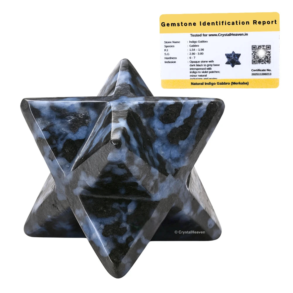 Indigo Gabbro Crystal Merkaba (15-20 mm)