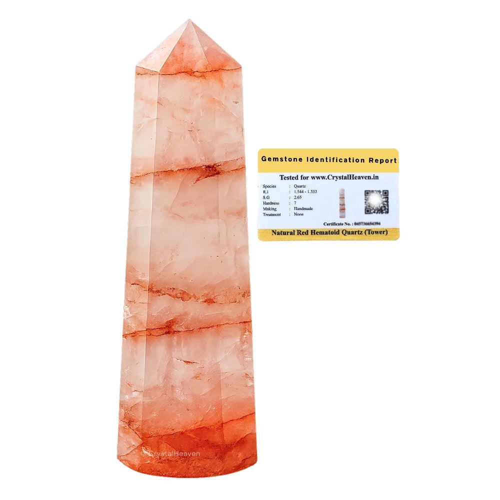 Red Hematoid Quartz Crystal Tower (2" to 3" inch)