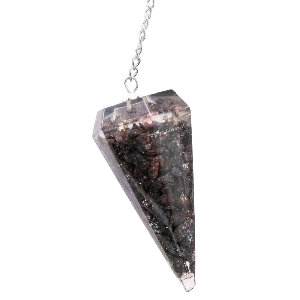 Hematite Crystal Orgone Pendulum