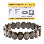 Gold Sheen Obsidian Faceted Beads Bracelet - Oval Stone