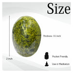 Green Tourmaline In Matrix Palm Stone