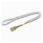 Howlite Crystal Tasbih (Gold)
