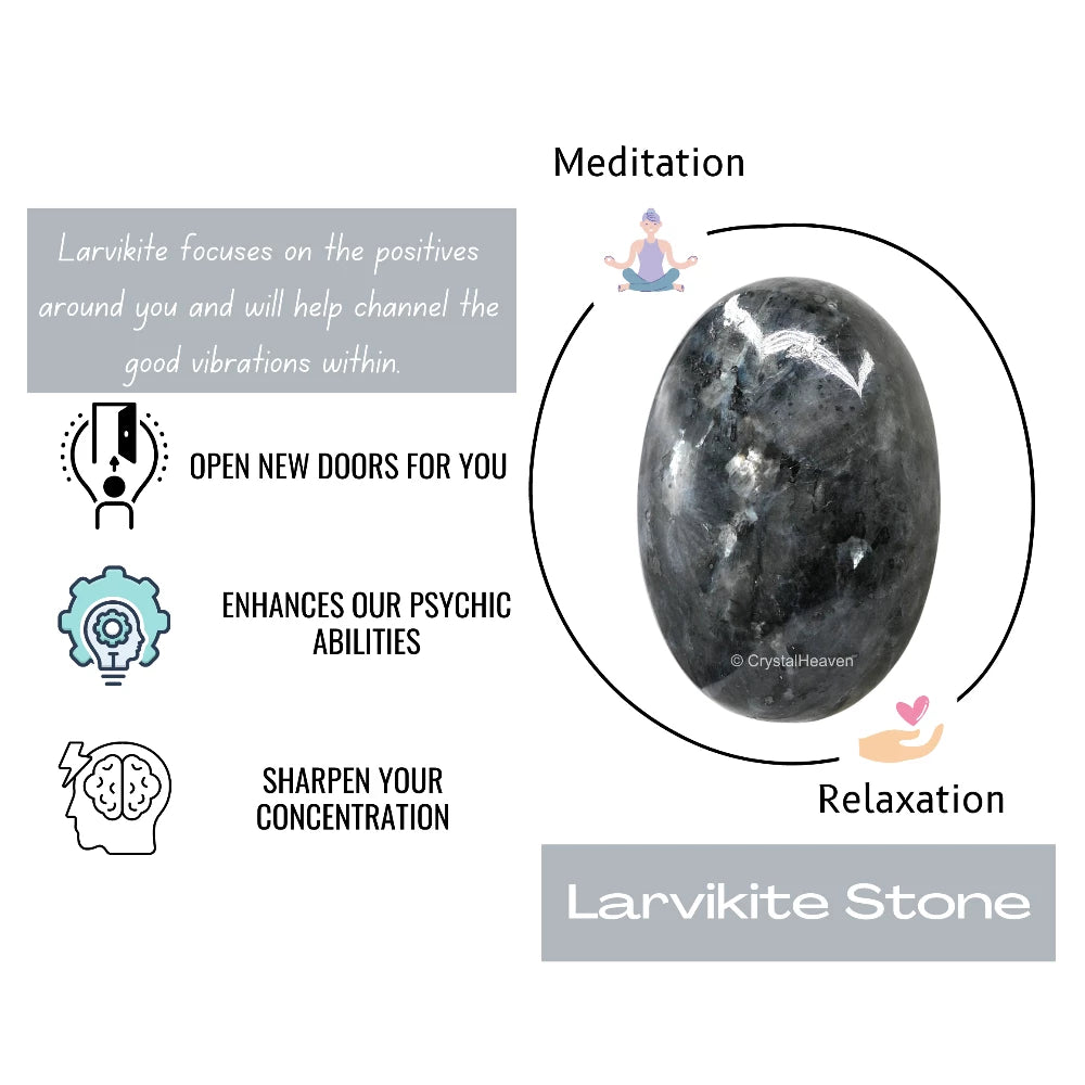 Larvikite Palm Stone