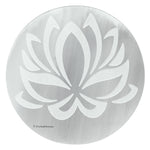 Selenite Charging Plate with Lotus Flower (4 Inch)