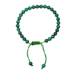 Malachite Healing Crystal Bracelets - 6mm Beads (Adjustable)