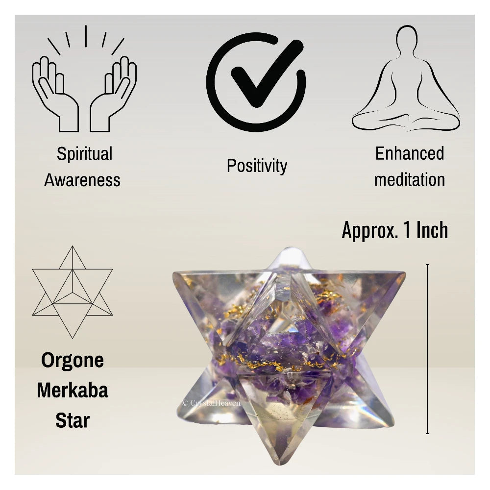 Amethyst Orgone Merkaba - 1 Inch