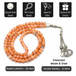 Sunstone Crystal Tasbih (Silver)