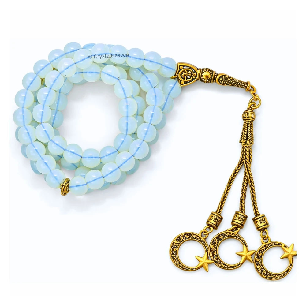 Opalite Crystal Tasbih (Gold)