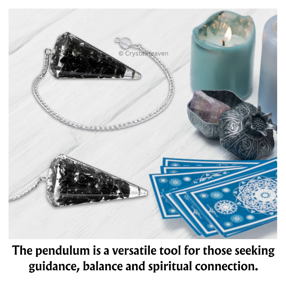 Black Obsidian Crystal Orgone Pendulum