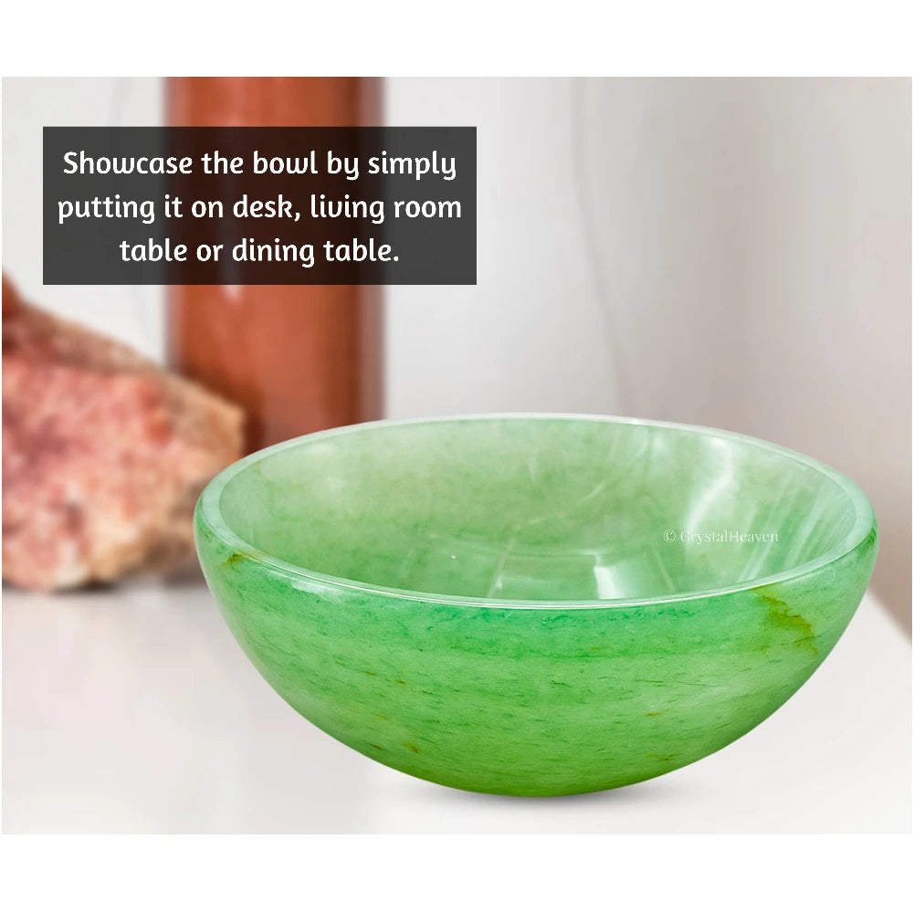 Green Aventurine Crystal Bowl - 3 Inch