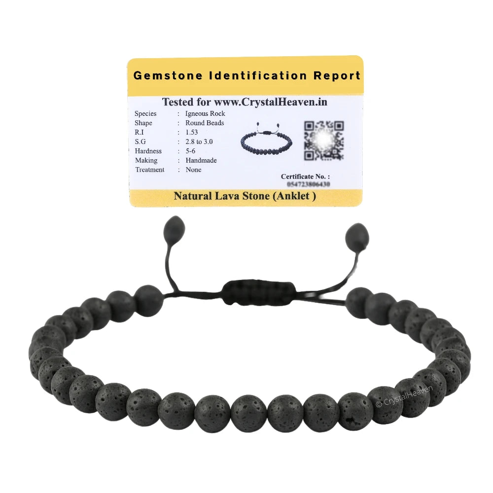 Lava Stone Anklet (Without Knot)