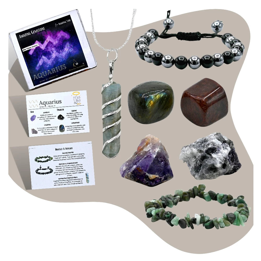 Aquarius Healing Crystals and Stones Premium Set