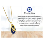 Evil Eye Pendant Necklace with Q Initial