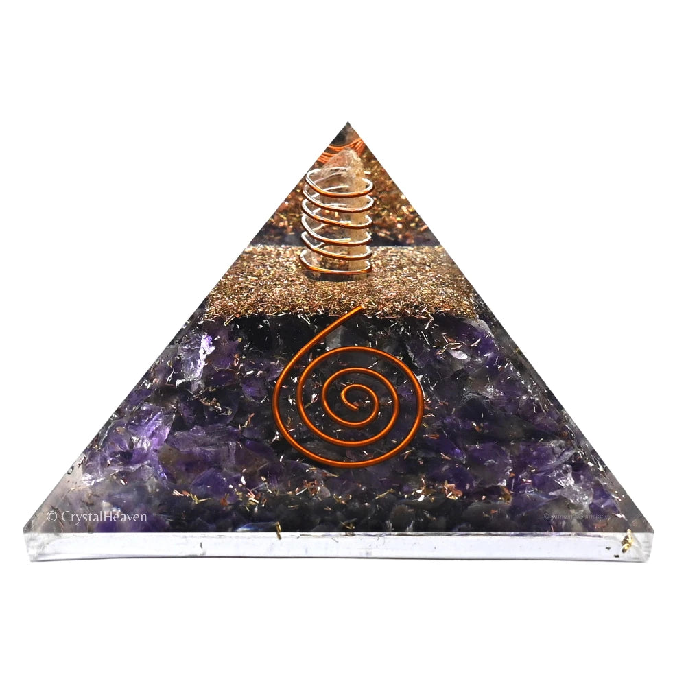 Amethyst Orgone Pyramid (Copper Coil)