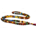 Multi Gemstone Japa Mala (Om Mani Padme Hum) (Without Knot)