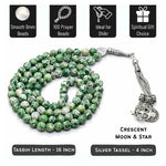 Tree Agate Crystal Tasbih (Silver)