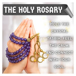 Amethyst Crystal Tasbih (Gold)