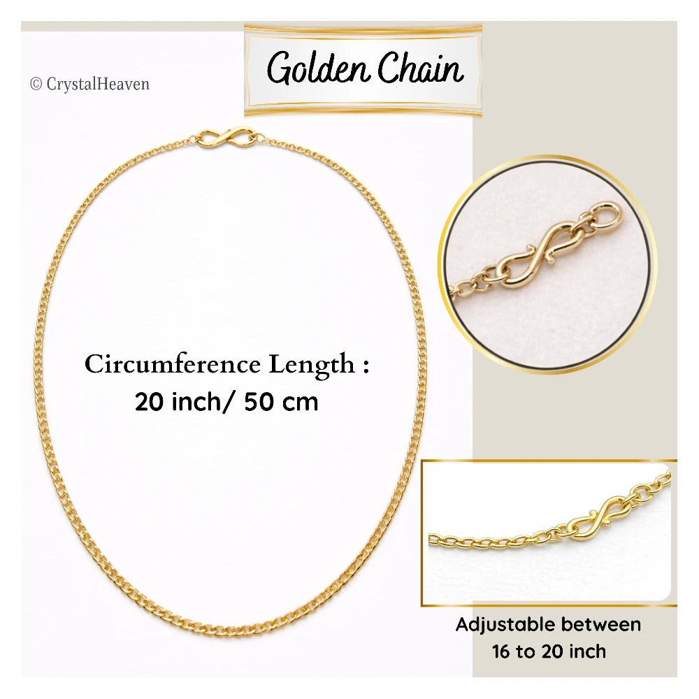 White Evil Eye Pendant Necklace - Round (Gold)