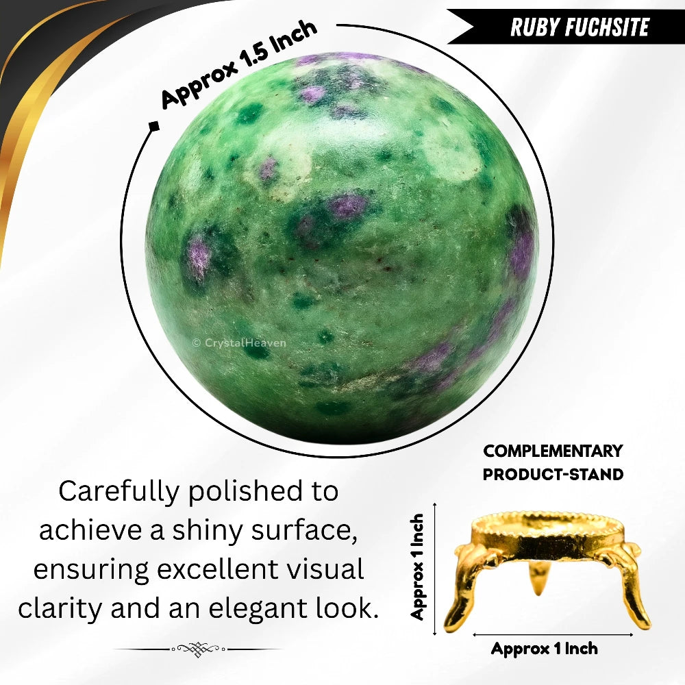 Ruby Fuchsite Sphere (1.5 Inch)