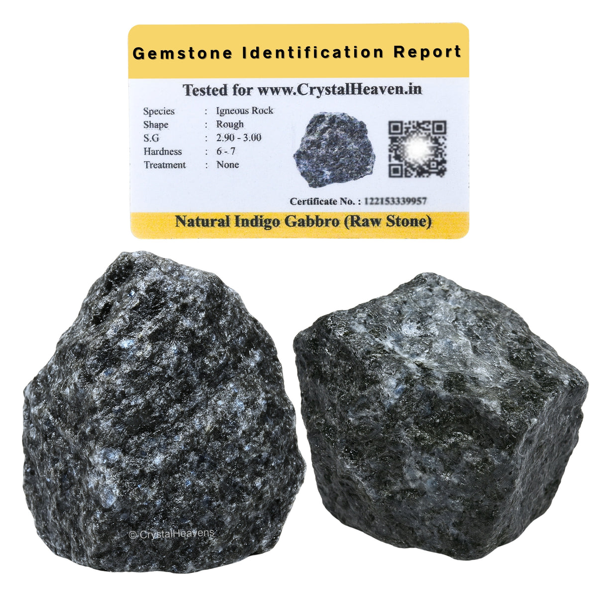 Raw Indigo Gabbro Crystals (1 Piece)