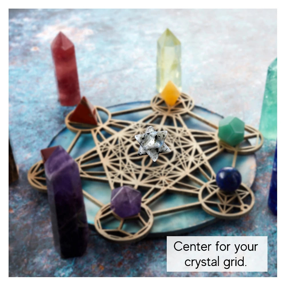 Rainbow Moonstone Crystal Merkaba (20-25 mm)