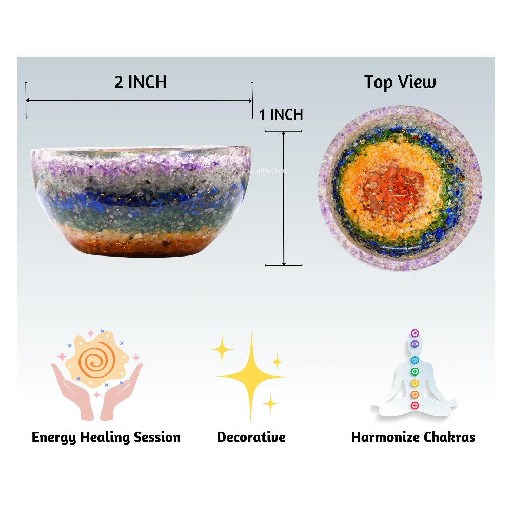 7 Chakra Orgone Bowl (2 Inch)