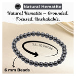 Hematite Healing Crystal Bracelets - 6mm Beads